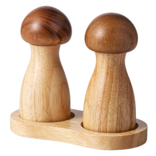 SOLUSTRE 1 Set Pepper Grinder Pepper Shaker Grinder Grinding Shaker Cute Kitchen Pepper Shaker Mushroom Hand Large Shaped Pepper Manual Shapes Mini Cooking Wooden