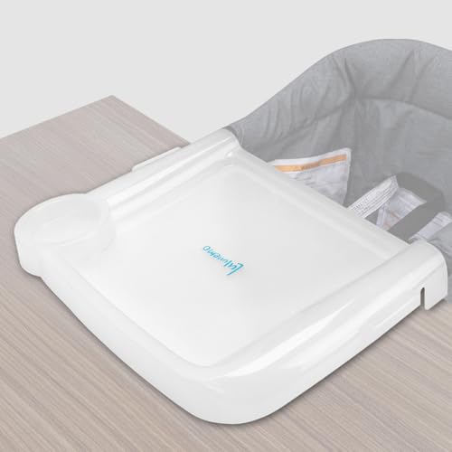 Image of Baby Dinner Tray Compatible with Lulunemo Portable Hook-On Chairs,Portable Baby Feeding Tray for Clip-on Quick Meal Chairs,Ideal for Babies and Toddlers,Perfect for Home and Restaurant Dining(Clear)