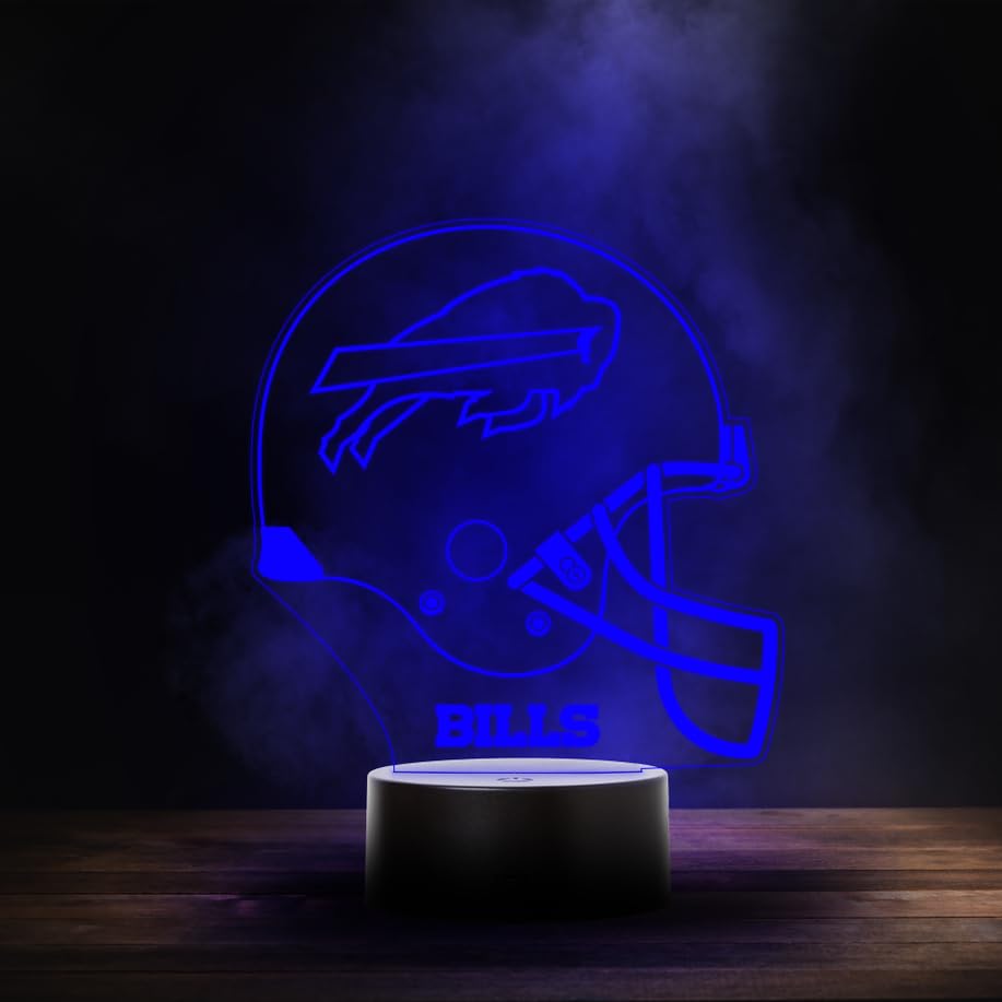 Buffalo Bills NFL - Lampada a LED con logo, modalità intercambiabile con 6 diversi colori