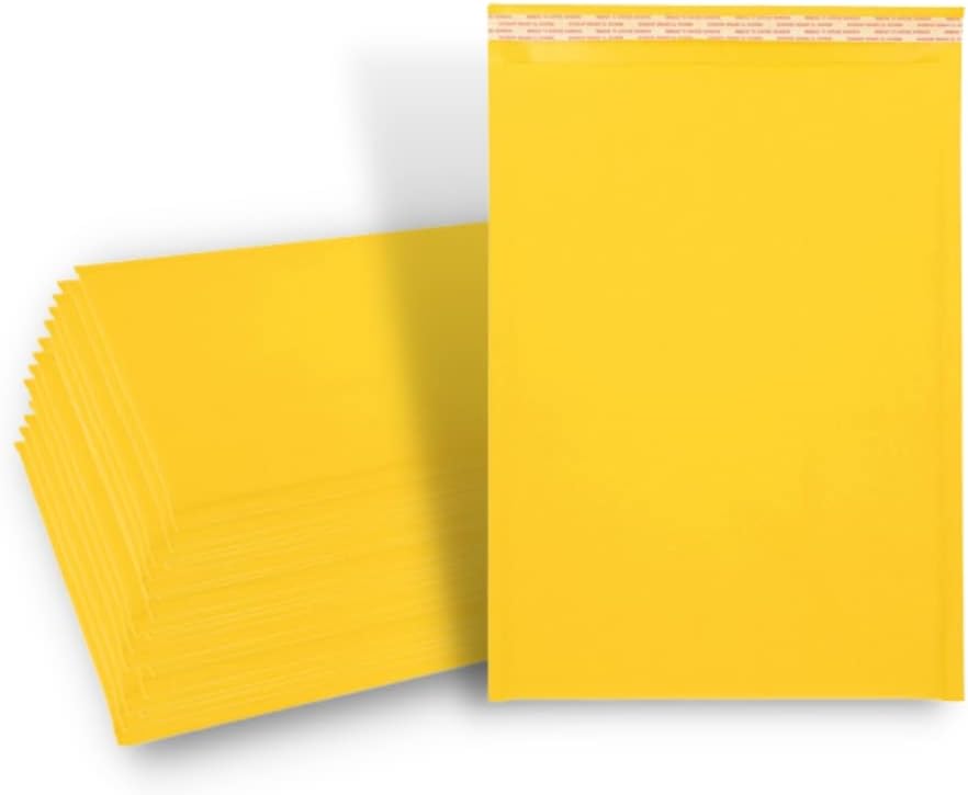 PSBM #CD 4500 PCS 7.25 x 8 Inch Kraft Bubble Mailers, Yellow Padded Envelopes, Self-Sealing Peel-Off Strip, Ideal for Shipping CD, DVD, Jewelry, Photos, Magazine, Books, Clothes and More