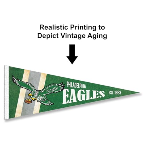 Wincraft 19230320 Philadelphia Eagles Throwback Vintage Retro Pennant Flag thumb #4
