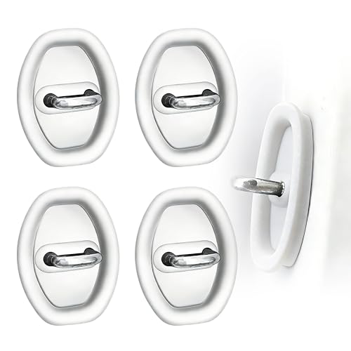 EAGRI 4 pcs Must Have Car Gadget Car Door Lock Buffer Pad for Kia Sorento 2021-2024 2025 Sound Dampening Shock Absorber Cover Anti Rust Silent Close Ride,White