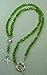 DivinejewelsbyBarb Handmade Catholic Rosary Necklace, Peridot Czech Crystal and CZ Encrusted Cross