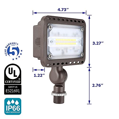 TerraVista 16W 120V LED Wall Wash Exterior Flood Lights Soffit Mount, 2PK by Elitexcel - Used condition - Image 6