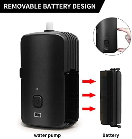 Portable Outdoor Shower, 2 Jet Modes, Removable Battery 4400 mAh with LED Light, Battery Operated Shower Pump, Suitable for Hiking/Backpacking, Camping, Travel, Beach, Pet, Flower..