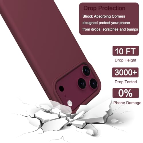 Image of for iPhone Case /iPhone Case, Premium Silicone Case with [Soft Anti-Scratch Microfiber Lining] Shockproof Protective Phone Case iPhone (Cherry Purple, 17 PRO MAX)