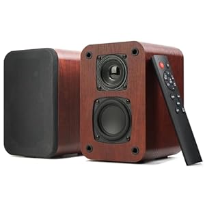 Powered Bluetooth Bookshelf Speakers, 40W Record Player Speakers with 2.75 Inch Woofer, Stereo Speakers with Optical/AUX/TV-ARC Connection for Turntable, PC and TV.