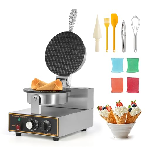Dyna-Living Commercial Ice Cream Cone Machine Waffle Cone Maker ...