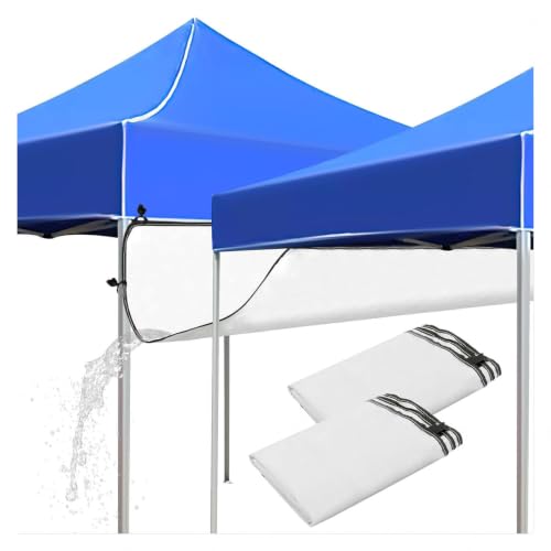 FJxiaoqany Gutters for Gazebo 2 Pcs Transparent PVC Gazebo Gutter Kit Quick Installation Rain Gutter Suitable for Camping, Outdoor Exhibitions, and Outdoor Activities,2 * 0.45m