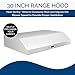 Broan-NuTone BCDJ130WH Glacier 30-inch Under-Cabinet 4-Way Convertible Range Hood with 3-Speed Exhaust Fan and Light, White