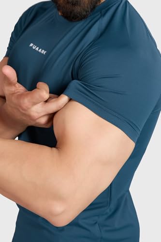 Image of FUAARK Men's Round Neck Slim Fit Gym Sports T-Shirt