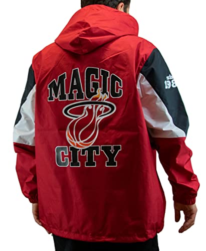 Mitchell & Ness NBA Team Origins Pull Anorak, Miami Heat, XL