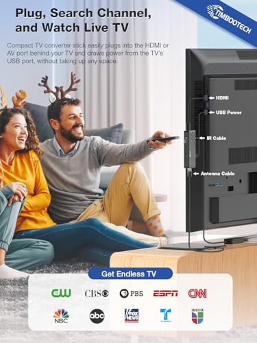 image for TIMBOOTECH Digital Converter Box for TV, Play, Record & Pause ATSC TV 