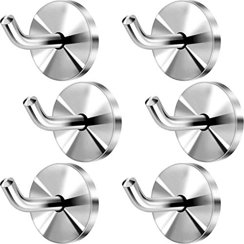 Lot de 6 crochets muraux Fujiang en acier inoxydable Cover