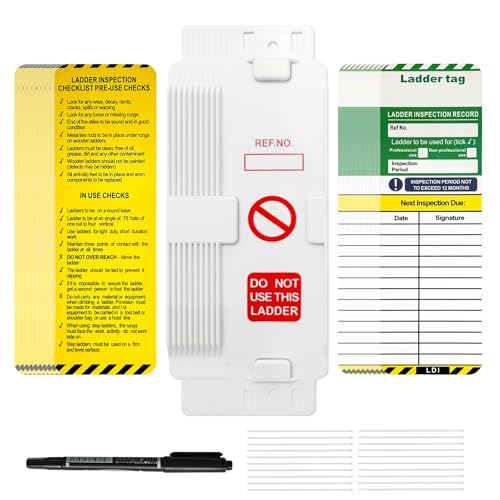 BULANGD Suporte de andaime e etiquetas de inspeção de segurança para andaimes, 10 peças, não use eti