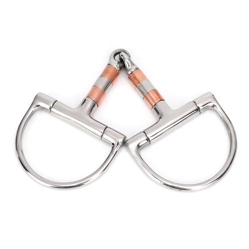 Gavigain Stainless Steel Dee Bit Snaffle Tool for Horse Mouth with Copper & SS Rollers