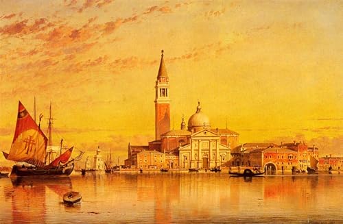 Toile Venise San Giorgio Cooke anti-reflet pour grand mur vide