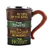 AecveXong Literary Stacked Mug – 3D Book Spine Fantasy Novel Coffee Mug, Classic Adventure Fiction Inspired Drinkware for Book Lovers, 13.5 Ounces