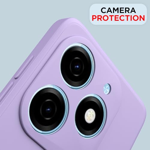 Image of Outlouders Back Cover for Tecno Spark GO 2024 | Camera Protection | Durable Soft Matte Silicone Bumper Case (Purple)