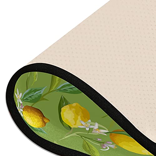 Yellow Lemon Tropical Limon Green Runner Rug For Hallway Non Slip Area Rug Indoor Runner Mat Kitchen Floor Bathroom Doormats Soft Bedroom Entry Carpet 2X6 Ft #TOP3