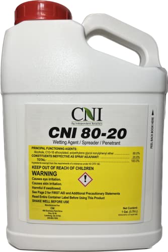 80/20 Non-Ionic Surfactant for Herbicides, Pesticides, Fertilizers and Fungicides to Increase Product Penetration (1 Gallon/128 oz.)
