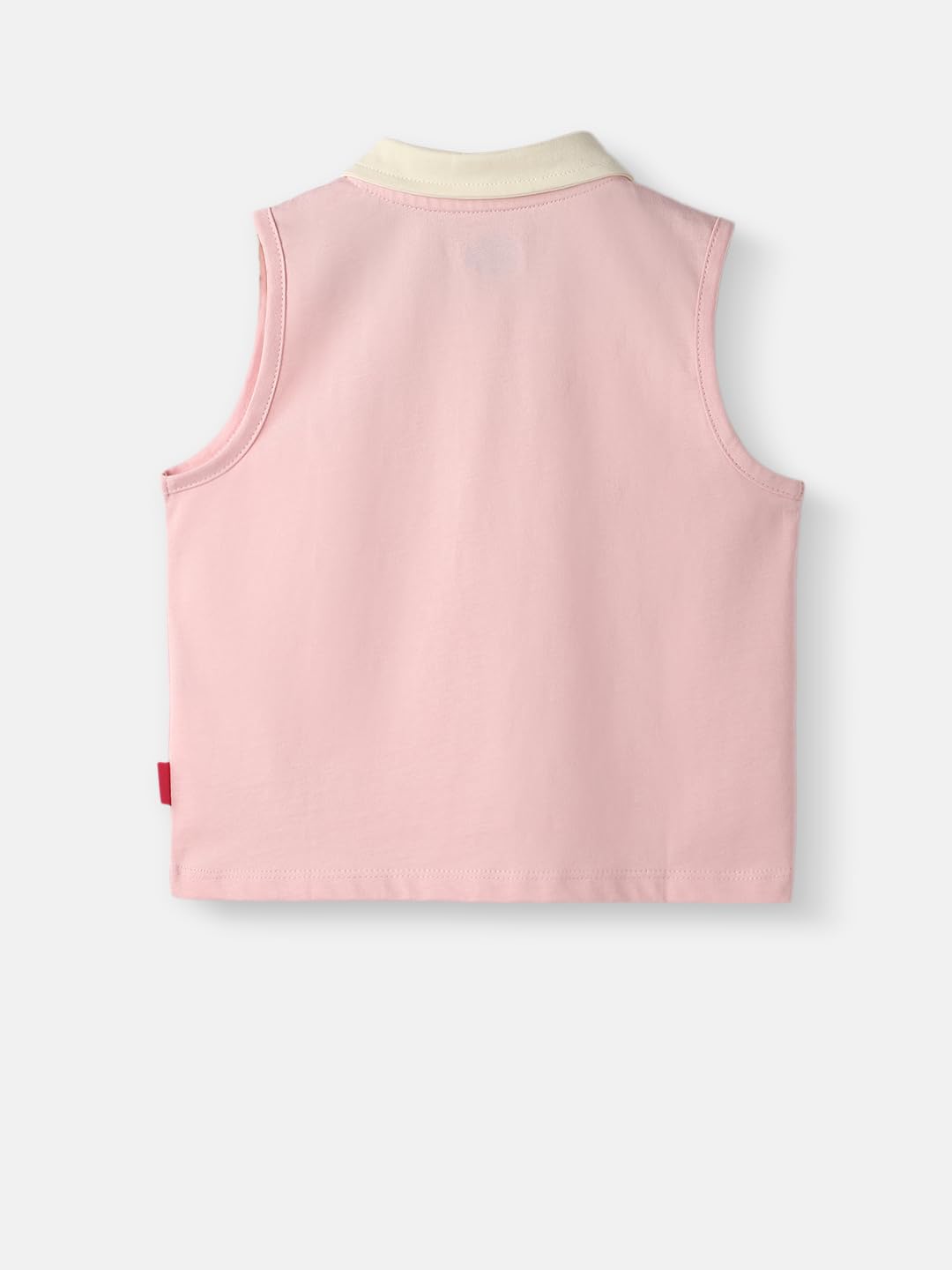 nauti nati Girls Sleeveless Polo T-Shirt | Age 2-10 Years Pink - Image 3 thumbnail