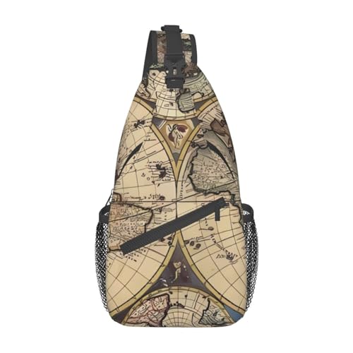 Sac à dos à bandoulière carte du monde antique, l'élégance du voyageur moderne