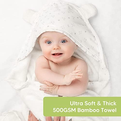 KeaBabies Baby Hooded Towel - Bamboo Baby Towel Organic Bamboo Towel - Infant Towels - Large Bamboo Hooded Towel - Baby Bath Towels with Hood for Girls, Babies, Newborn Boys, Toddler (KeaStory)