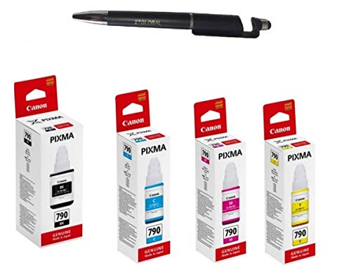 Image of Canon GI 790 Original Ink Bottles B /C /M /Y Compatible for Canon G1000, G1010, G1100, G2000, G2002, G2010, G2012, G2100, G3000, G3010, G3012, G3100, G4000, G4013 Printers