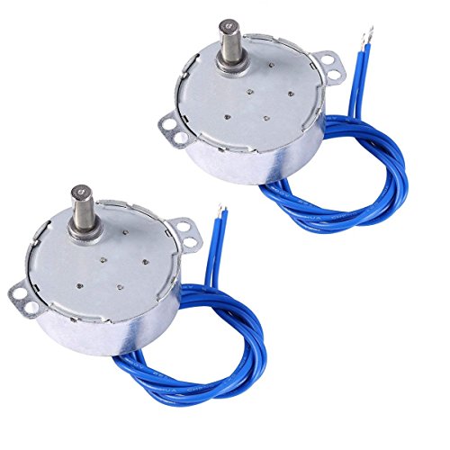 2PCS Synchronous Synchron Motor 50/60Hz AC 100~127V 4W 5-6RPM/MIN CCW/CW For Hand-Made School Project Model or Guide Motor (5-6RPM)