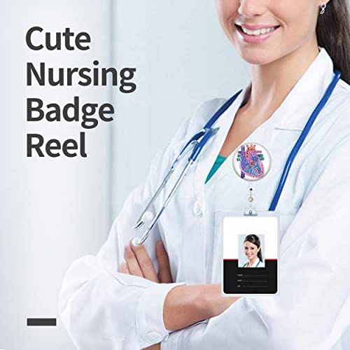 Badge Reels Retractable Id Clip Holder Heart - Heart Anatomical Cardiology Cardiac Nurse Anatomy Nursing Doctor Medical Md Name Tag Card Badge Funny Work Alligator Clip Zjk274 #TOP4