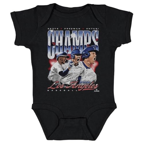 Image of 500 LEVEL Los Angeles One-Piece Infant Bodysuit - Los Angeles Baseball 2024 Champs Trio Vintage