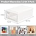 ZENFUN 3 Pack Plastic Stackable DrawerStorage Drawers Bins, Small Drawer-type Desk Organizer Boxes, Translucent Small Chest of Drawers, Stackable Drawers for Home, Office, Desktop