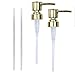 CROWNSTARQI Pump Replacement Lotion and Soap Pump Dispensers Pump,Bathroom Accessories Gold Finish Shinny(2pcs)