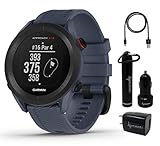 Wearable4U - Garmin Approach S12 Premium GPS Golf Watch, Granite Blue with Power Pack Bundle