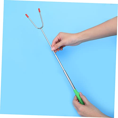 Besportble Stainless Steel Camping Cookware 6Pcs Stainless Steel Camping Cookware Stainless Steel Cooking Utensils Barbecue Fork Telescopic Silicone Handle Stainless Cookware #TOP2