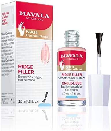 Mavala Ridge-Filler, Treatment to Smooth Out Uneven Nail Surface, Obtain Flawless Base for Better Polish Application & Extended Wear, or Use Alone for a Natural, Satin Finish, Made in Switzerland 10ml