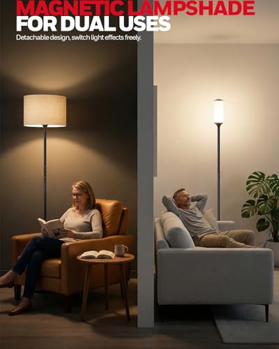 Image of Honeywell F3 LED Floor Lamp, Dimmable Standing Lamp with Remote Control