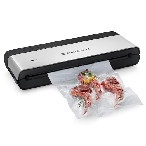 FoodSaver PowerVac Compact Vacuum Sealer Machine w/ Vertical Storage | 5 Airtight Vacuum Seal Bags & 1 Roll | VS0150| Stainless Steel by FOODSAVER - Image 8