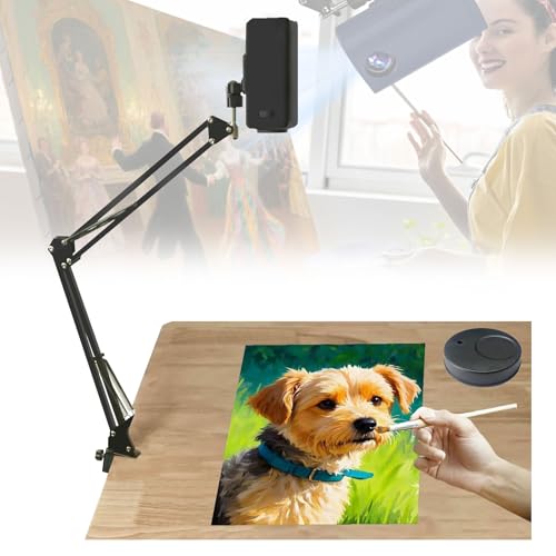 Proyector de Dibujo, Proyector Smart Sketcher con Mini Programa Profesional, Soporte, Caja de Luz Para Calcar, Corrección Trapezoidal Manual, Compatible con Cualquier Material de Imagen