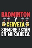 volante deportivo universal  Badminton Deporte Jarras Cerveza - Raqueta Volante Cuaderno De Notas: Formato A5 I 110 Páginas I Regalo Como Diario Planificador O Agenda
