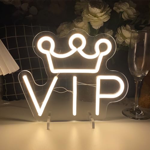 Image of VIP Table Number Neon Sign Desk Lamp Night Light Wedding Letter LED Neon Sign Wedding Table Decorations Neon Light Shop Bedroom Home Room Decor Christmas Party Warm White USB 25x21 CM