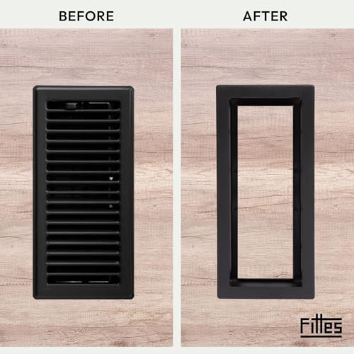 Fittes Framed Floor Vent [Lite] - 4"x12" - Matte Black - 1 Pack by Fittes - Used condition - Image 4