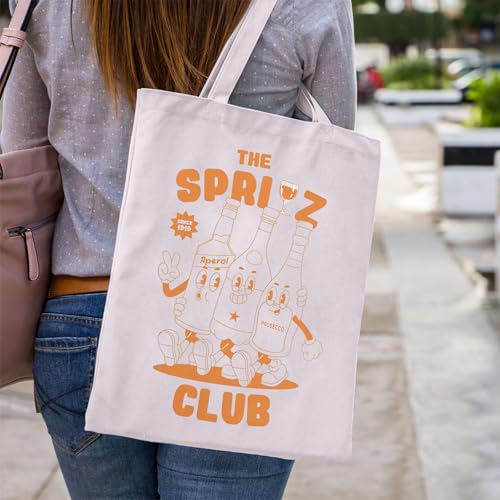 Bolso tote temático de Aperol, regalo para amantes del cóctel Spritz, estilo verano italiano miniatura 5