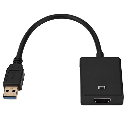fosa Vedio Adapter, USB 3.0 to Vedio External HDMI Adapter Converter with Transfer Cable Support USB2.0 and USB3.0 Input for Windows XP, Vista and Win7