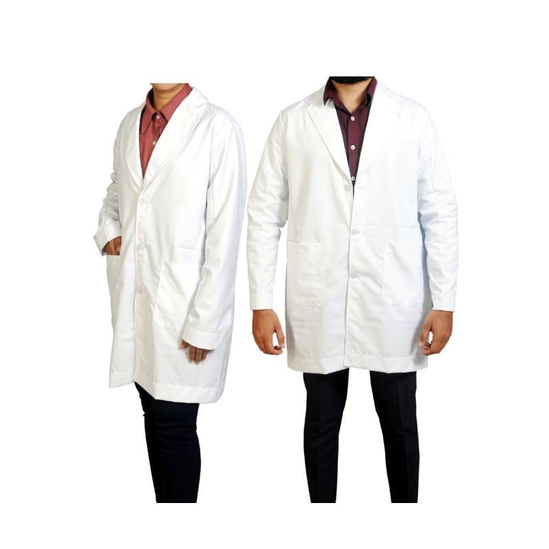 Professional coat for men and women full sleeves white Poly cotton medical scientist lab coat-image-14