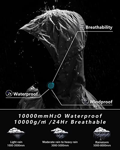 Outdoor Ventures Packable Rain Jacket Women Lightweight Waterproof Raincoat with Hood Cycling Bike Jacket3