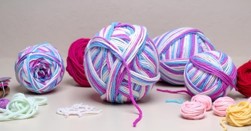 Image of M.G ENTERPRISE Ganga G-Ball Flourish (200 gm) Wool Ball Hand Knitting Wool /Art Craft Soft Fingering Crochet Hook Yarn, Needle Knitting Yarn Thread Dyed WC