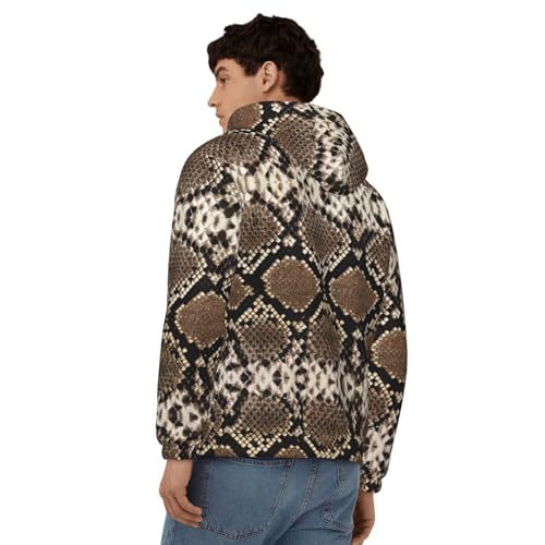 Sweat à capuche pour homme motif serpentine vêtement chaud et décontracté