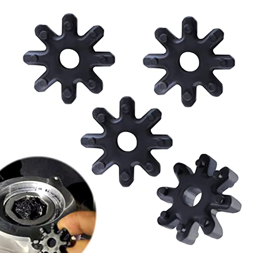 QODOLSI 4 PCS Flexible Steering Coupling, Power Steering Motor Shaft Kit, 563152K000FFF Steering Machine Steering Column, for Hyundai KIA (Black)